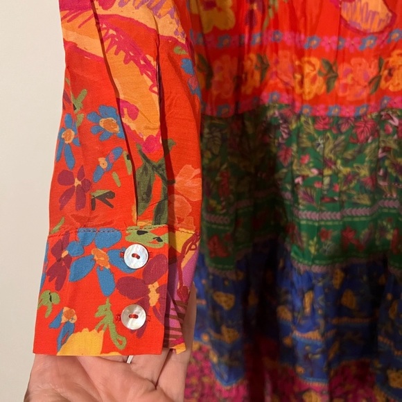 🏷️ NWT | 🦜FARM RIO Mixed Border Print Maxi Dress - Picture 5 of 10